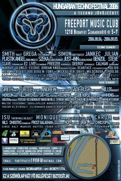 Freeport Music Club presents Hungarian Techno Festival 2006 flyer