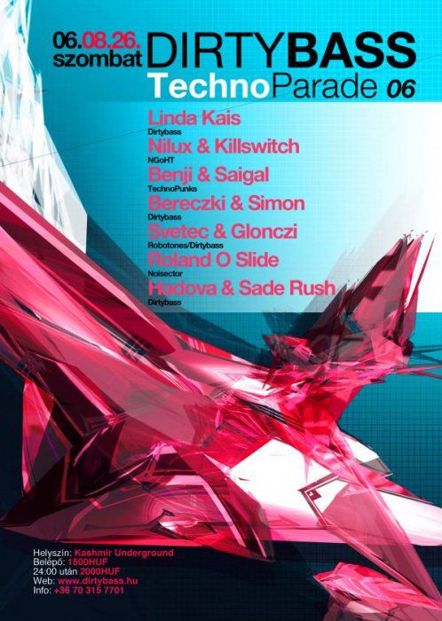 Kashmir Underground pres. Dirtybass Techno Parade 06 flyer