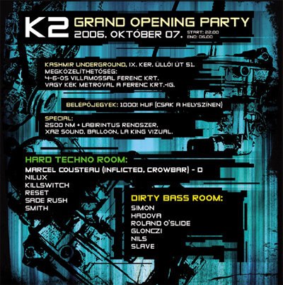 Club K2 Grand Opening Party with Marcel Cousteau flyer