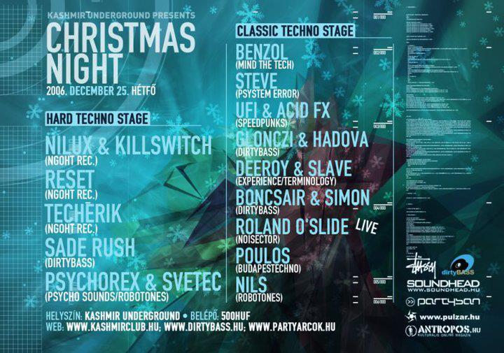 Kashmir Underground presents Christmas Night flyer