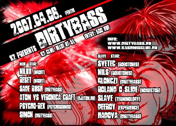 K2 presents Dirtybass flyer