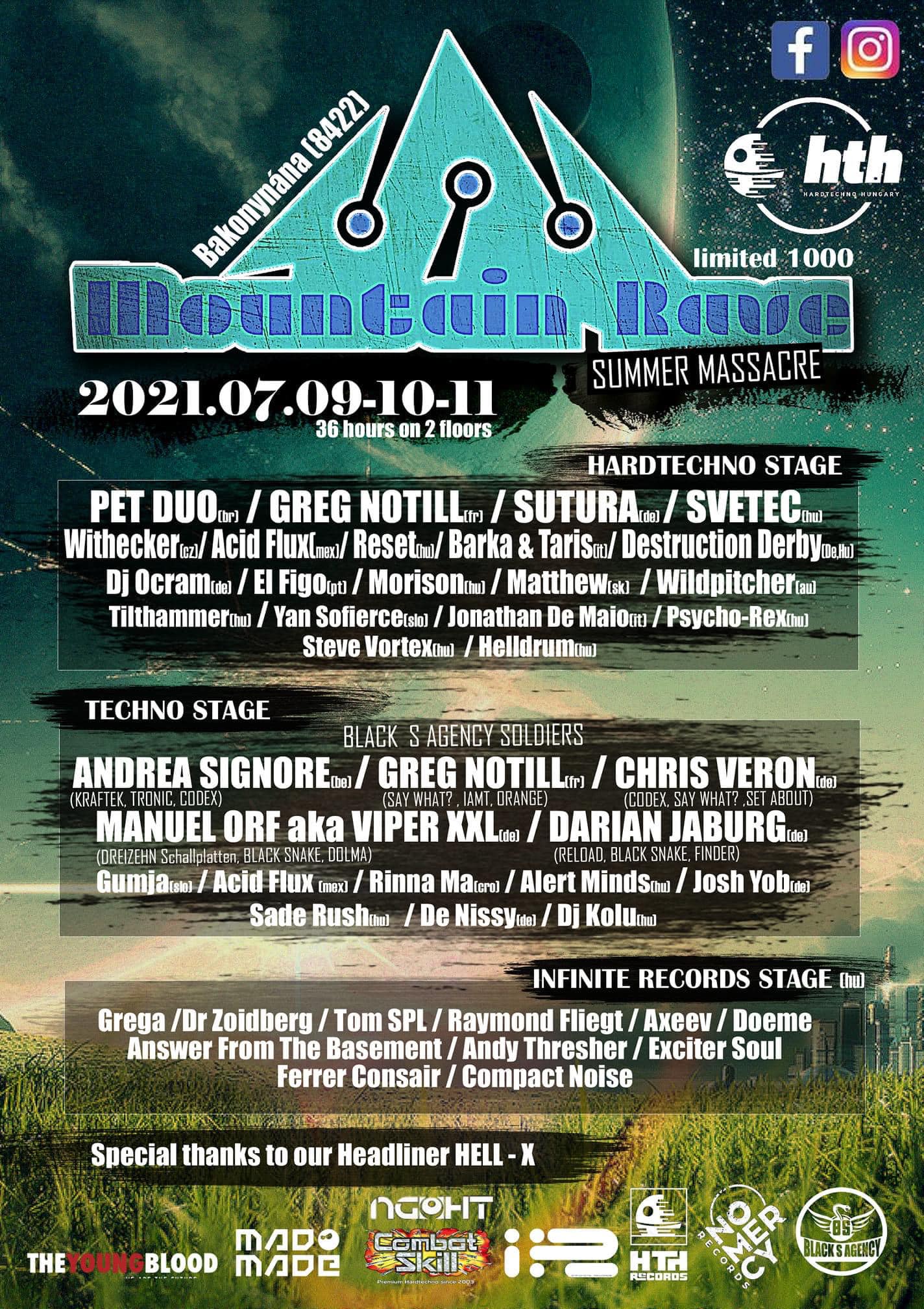 Mountain Rave Summer Massacre flyer